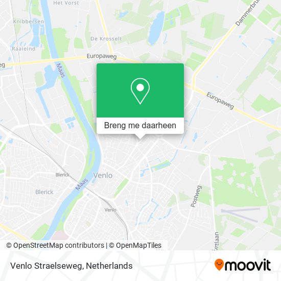 Venlo Straelseweg kaart