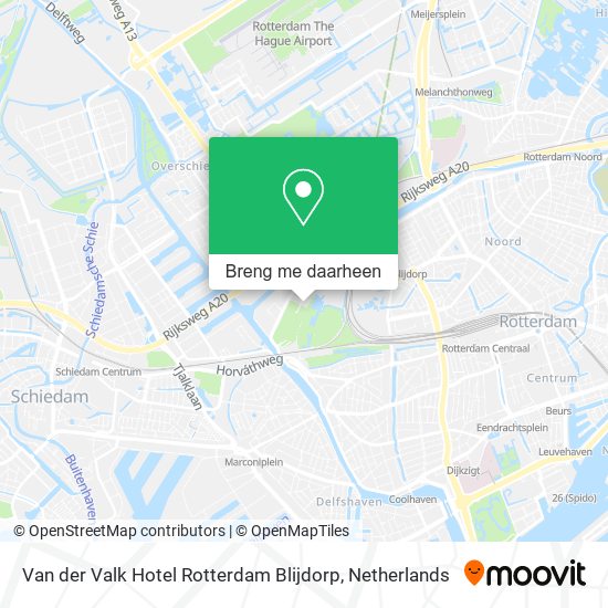 Van der Valk Hotel Rotterdam Blijdorp kaart