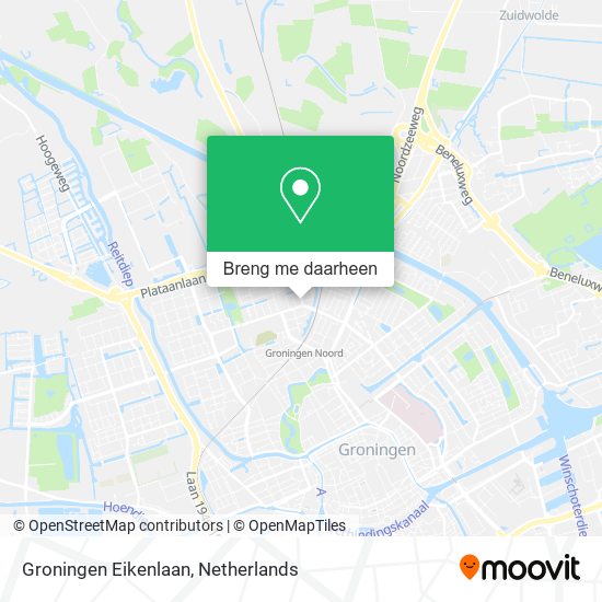 Groningen Eikenlaan kaart