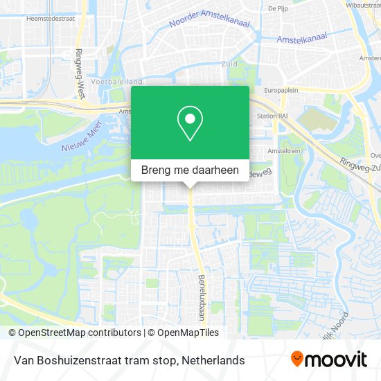 Van Boshuizenstraat tram stop kaart