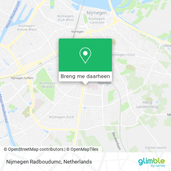 Nijmegen Radboudumc kaart
