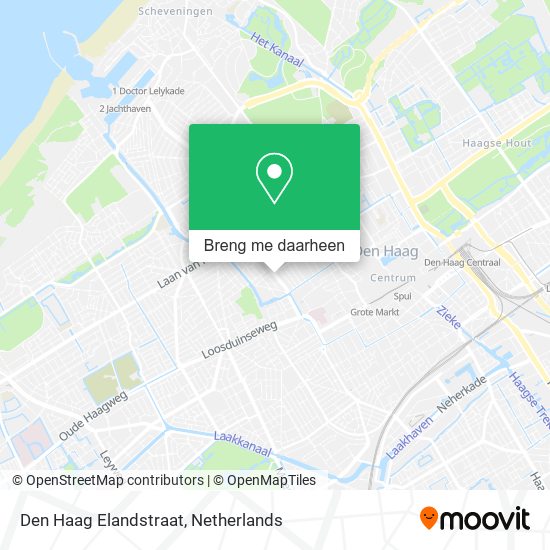 Den Haag Elandstraat kaart
