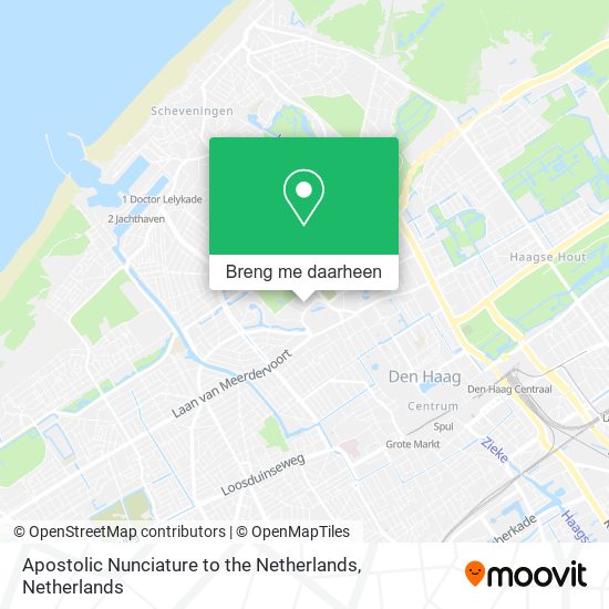 Apostolic Nunciature to the Netherlands kaart