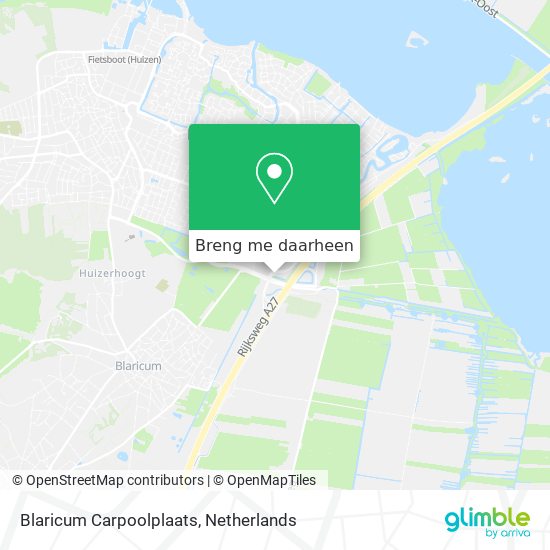 Blaricum Carpoolplaats kaart