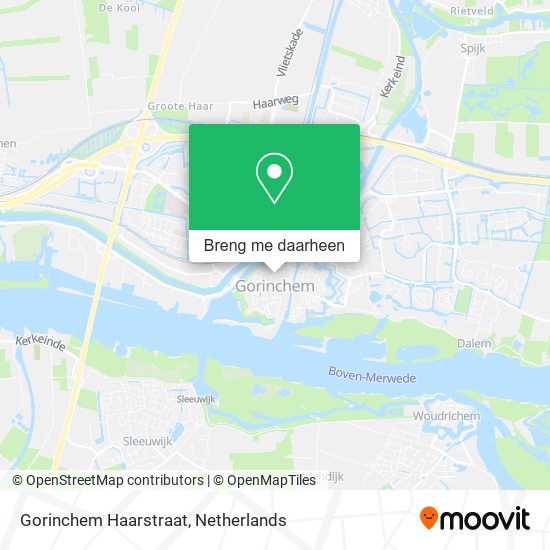 Gorinchem Haarstraat kaart