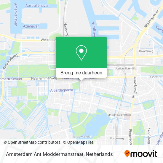 Amsterdam Ant Moddermanstraat kaart