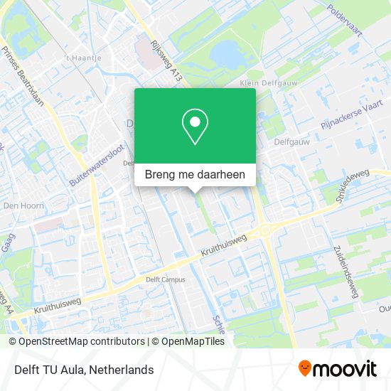 Delft TU Aula kaart