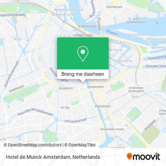 Hotel de Munck Amsterdam kaart