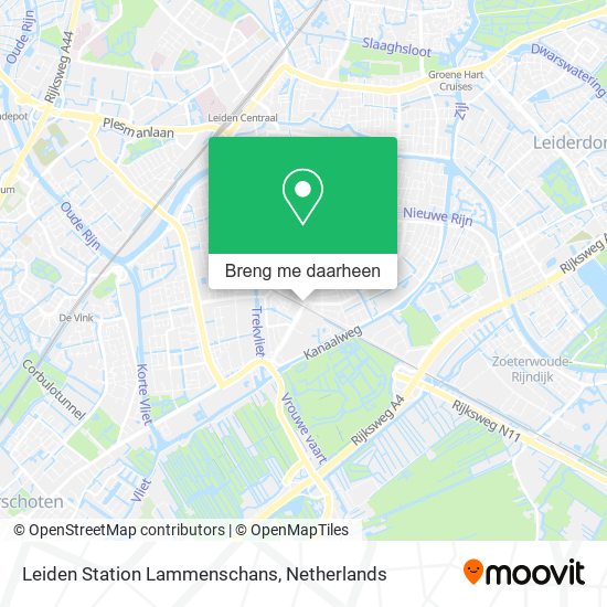Leiden Station Lammenschans kaart