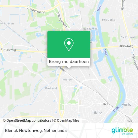 Blerick Newtonweg kaart