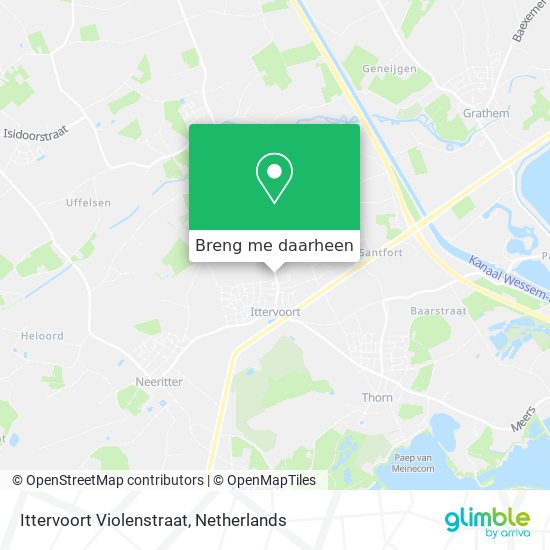 Ittervoort Violenstraat kaart