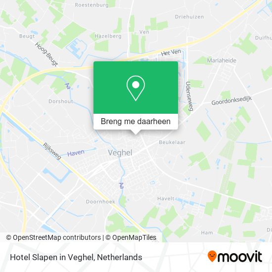 Hotel Slapen in Veghel kaart