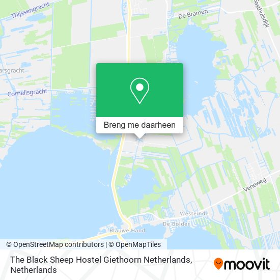 The Black Sheep Hostel Giethoorn Netherlands kaart