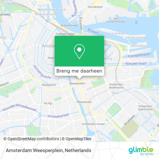 Amsterdam Weesperplein kaart