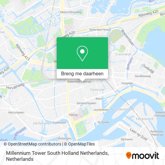 Millennium Tower South Holland Netherlands kaart