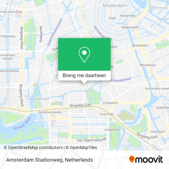 Amsterdam Stadionweg kaart