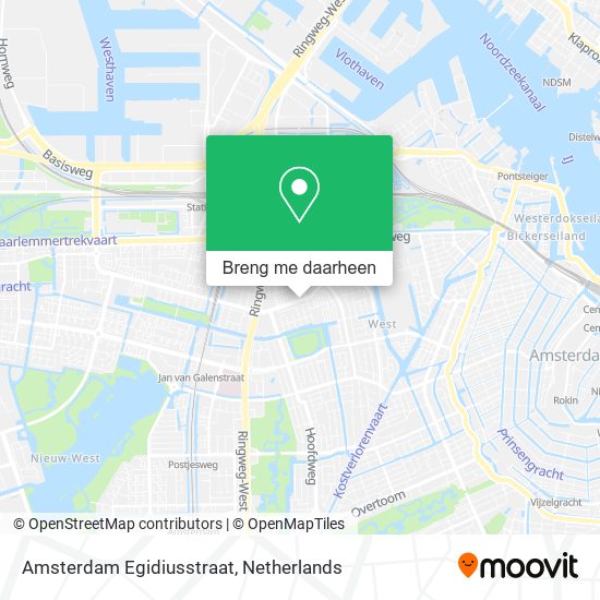 Amsterdam Egidiusstraat kaart
