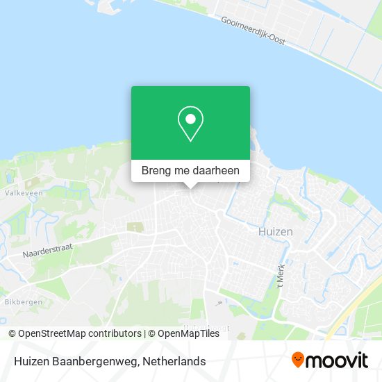 Huizen Baanbergenweg kaart