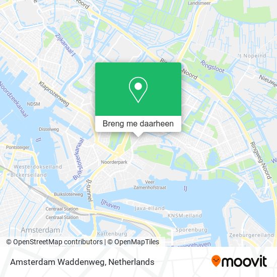 Amsterdam Waddenweg kaart