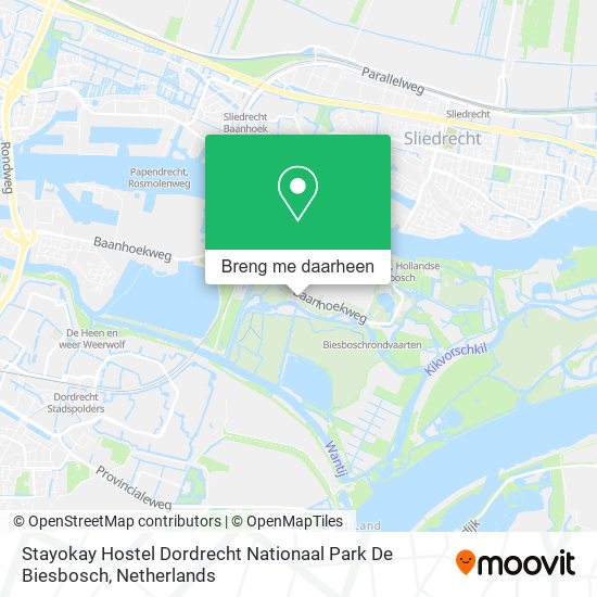 Stayokay Hostel Dordrecht Nationaal Park De Biesbosch kaart