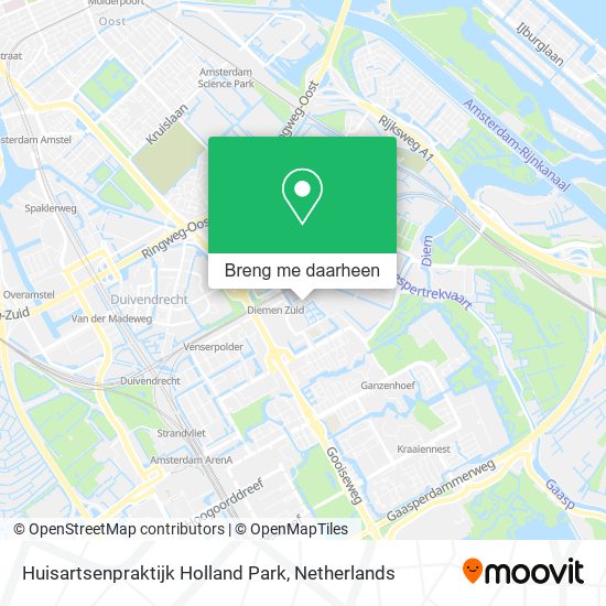 Huisartsenpraktijk Holland Park kaart