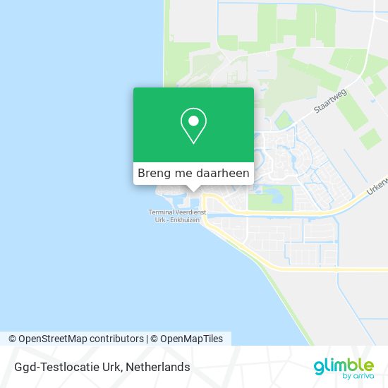 Ggd-Testlocatie Urk kaart