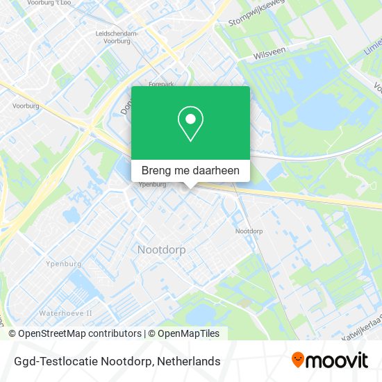 Ggd-Testlocatie Nootdorp kaart
