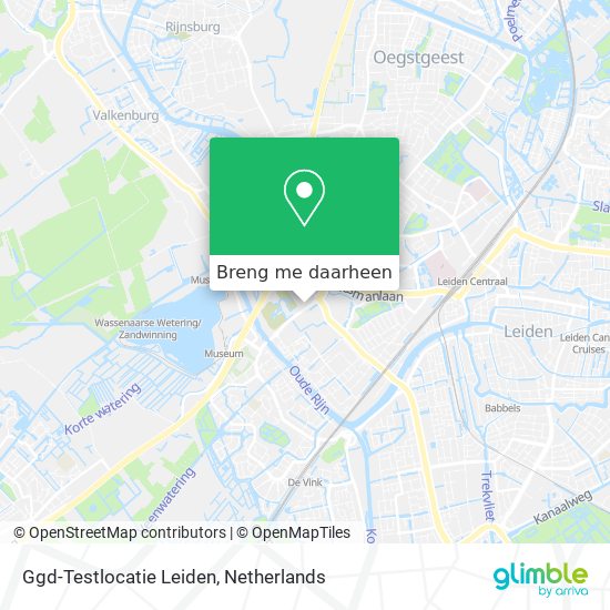 Ggd-Testlocatie Leiden kaart