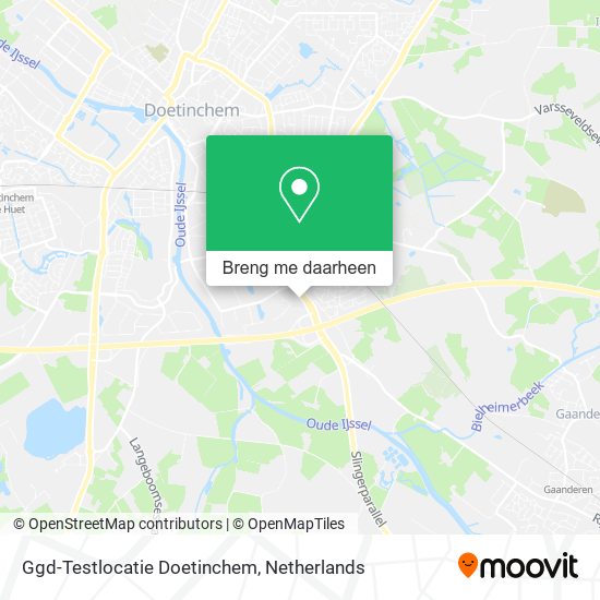 Ggd-Testlocatie Doetinchem kaart