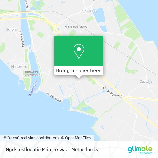 Ggd-Testlocatie Reimerswaal kaart