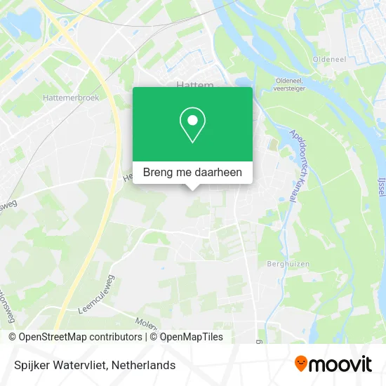 Spijker Watervliet kaart