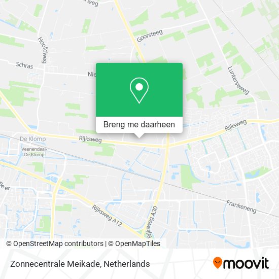 Zonnecentrale Meikade kaart