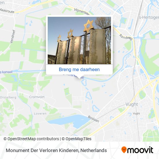 Monument Der Verloren Kinderen kaart