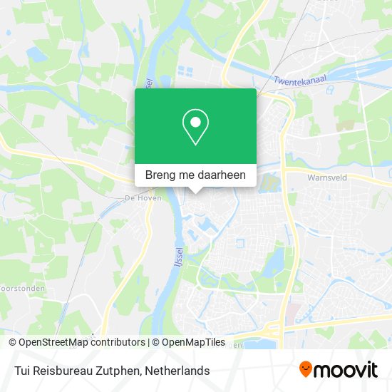 Tui Reisbureau Zutphen kaart