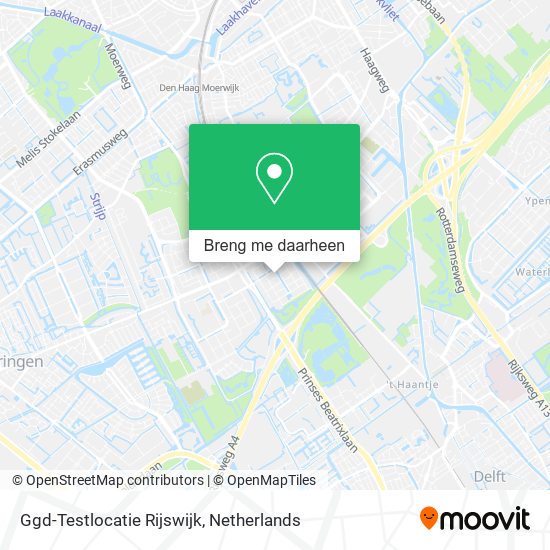 Ggd-Testlocatie Rijswijk kaart
