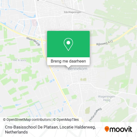 Cns-Basisschool De Plataan, Locatie Halderweg kaart