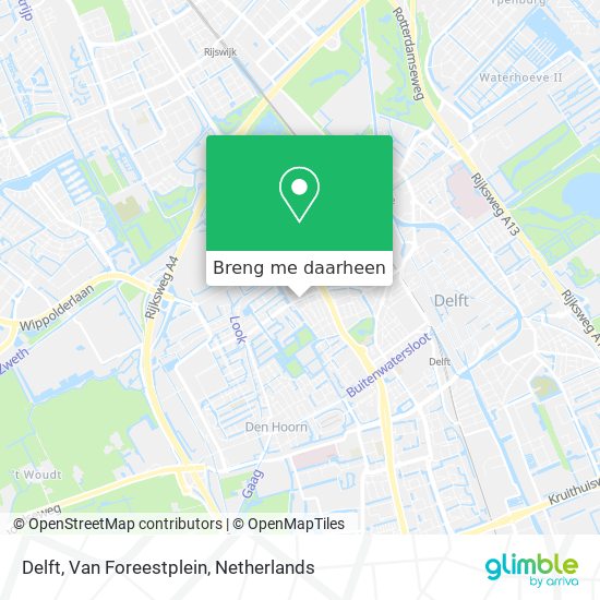 Delft, Van Foreestplein kaart
