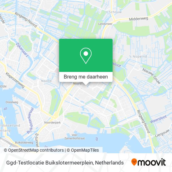 Ggd-Testlocatie Buikslotermeerplein kaart