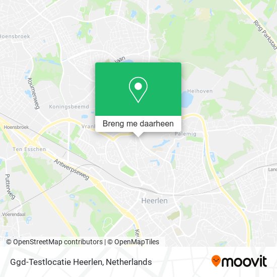 Ggd-Testlocatie Heerlen kaart