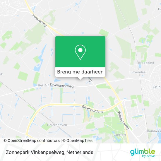Zonnepark Vinkenpeelweg kaart