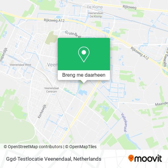 Ggd-Testlocatie Veenendaal kaart