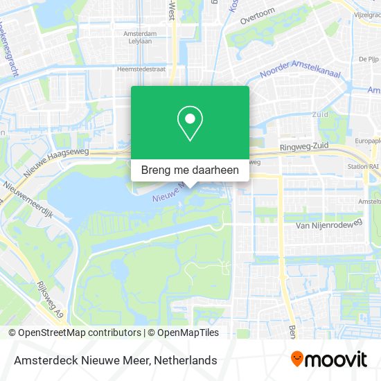 Amsterdeck Nieuwe Meer kaart