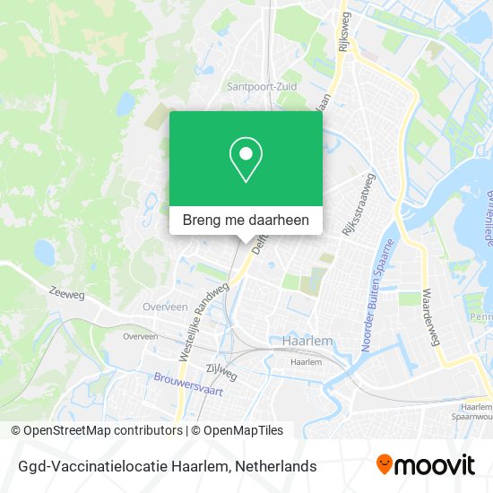 Ggd-Vaccinatielocatie Haarlem kaart