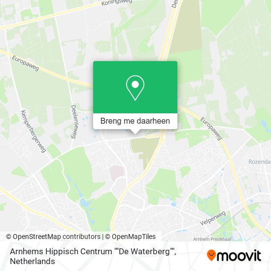 Arnhems Hippisch Centrum ""De Waterberg"" kaart