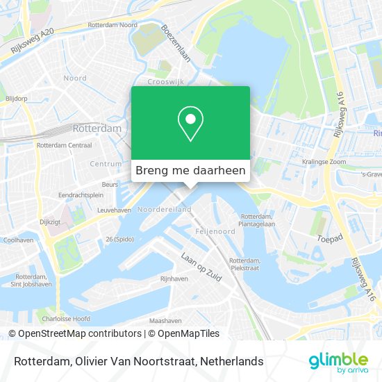 Rotterdam, Olivier Van Noortstraat kaart