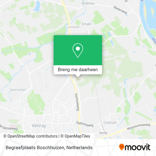 Begraafplaats Boschhuizen kaart