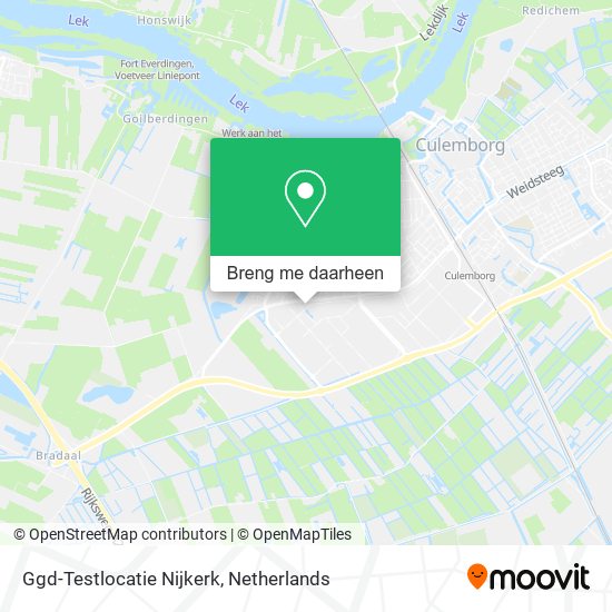 Ggd-Testlocatie Nijkerk kaart