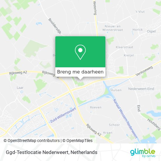 Ggd-Testlocatie Nederweert kaart