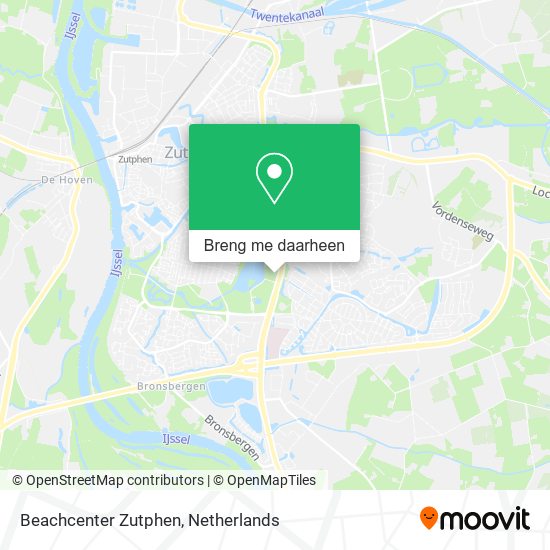 Beachcenter Zutphen kaart