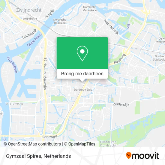 Gymzaal Spirea kaart